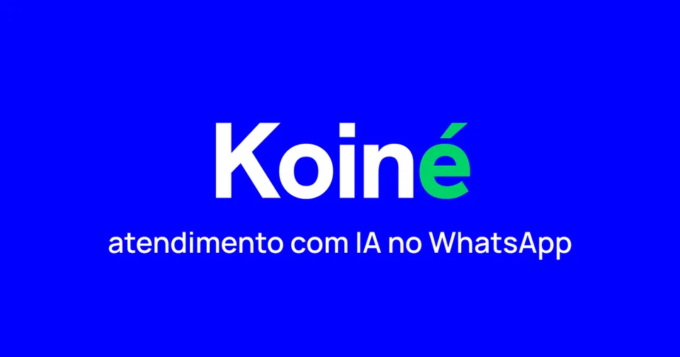 Ilustração em fundo azul com balões de conversa do WhatsApp e o texto "IA no WhatsApp"