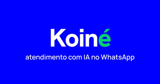 Ilustração em fundo azul com balões de conversa do WhatsApp e o texto "IA no WhatsApp"